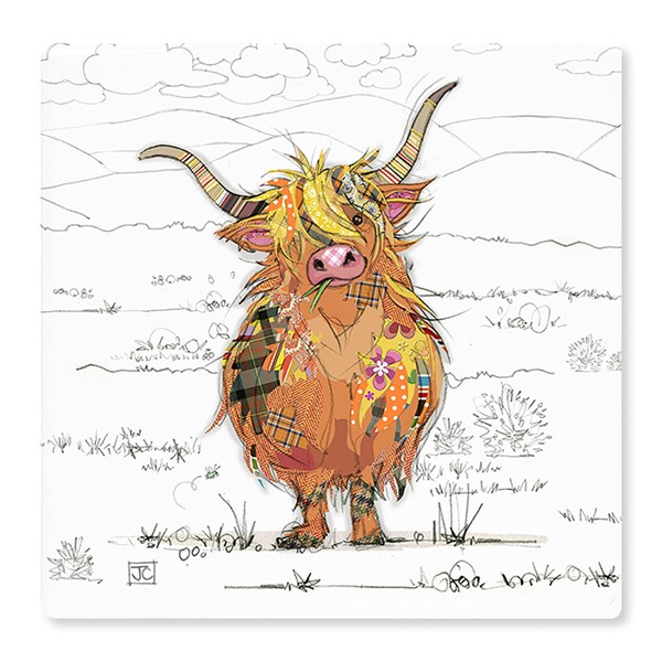 Bug Art Coaster Hamish Highland Cow