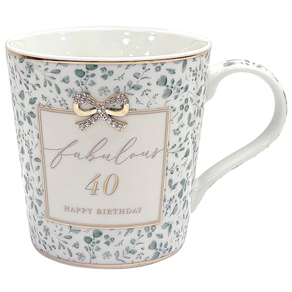 Hearts Design Mug 40th Birthday