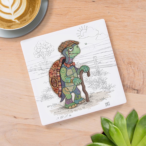 Bug Art Theodore Tortoise Coaster