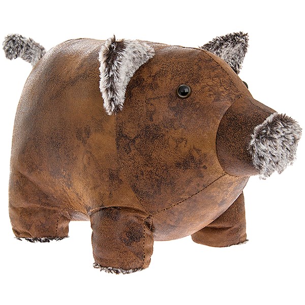 Antique Pal Doorstop Round Pig
