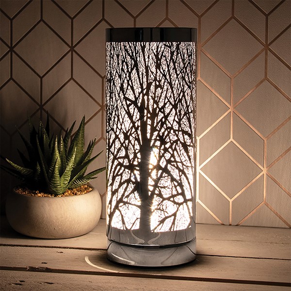 Tall Cylinder Aroma Lamp Silver
