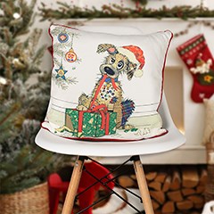 Xmas Bug Art Cushion Mutt