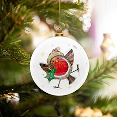 Xmas Bug Art Bauble Holly
