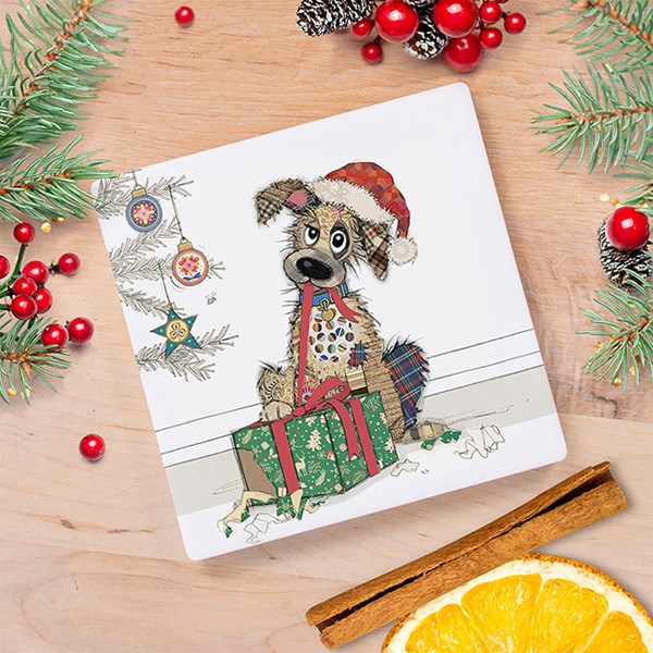 Xmas Bug Art Coaster Mutt