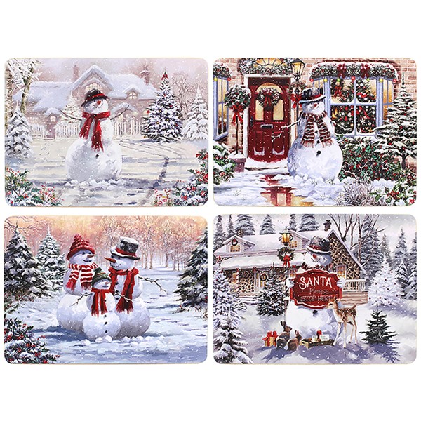 Macneil Jolly Snowman Placemats Set of 4