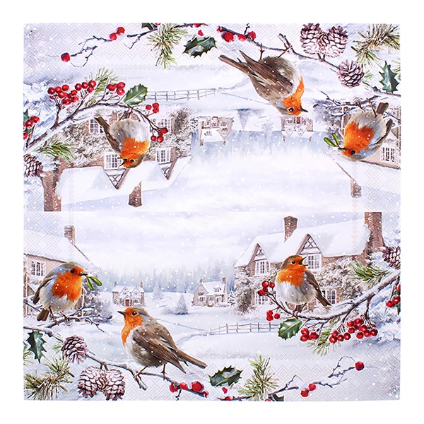 Macneil Xmas Robins Napkins