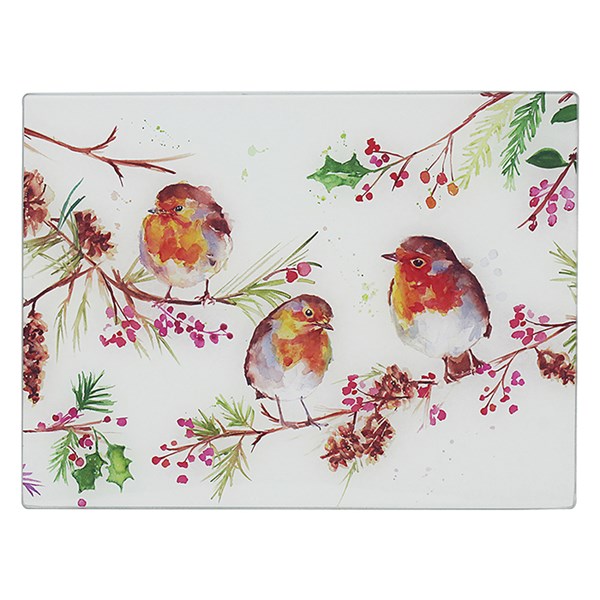 Jennifer Rose Winter Robin Cutting Board