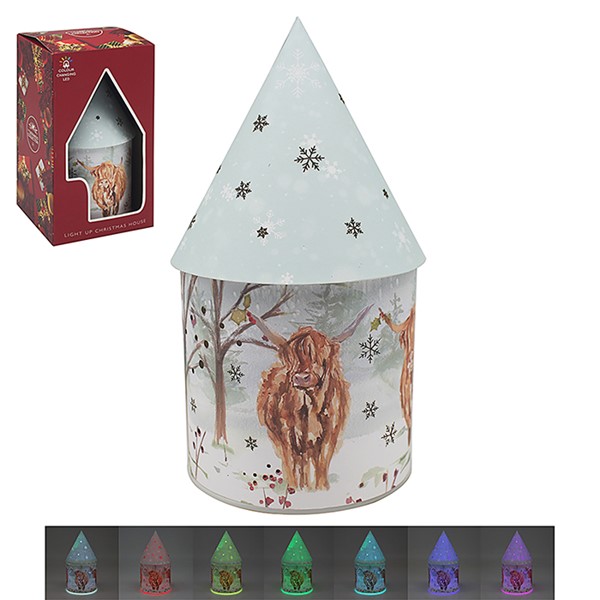 Jennifer Rose Highland Cow LED House