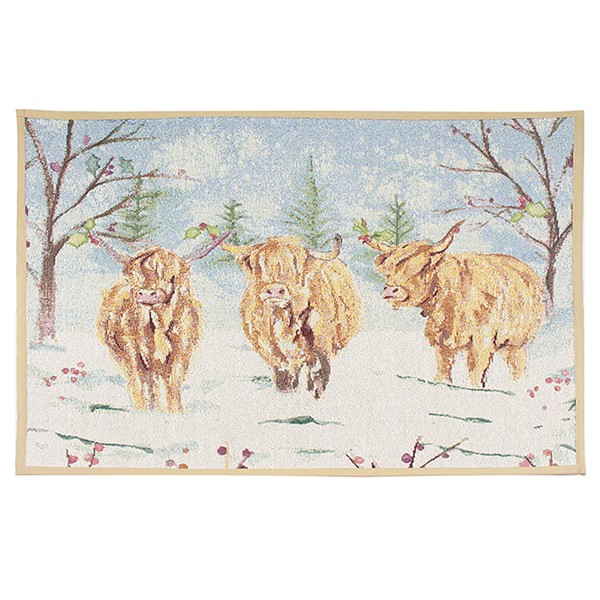 Jennifer Rose Highland Cow Door Mat