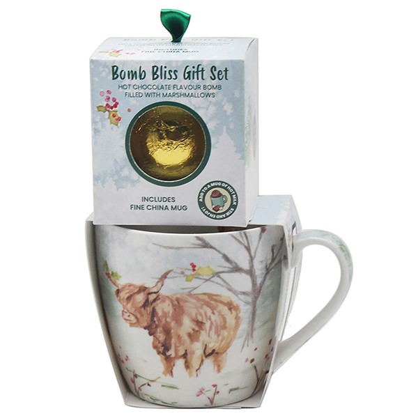 Jennifer Rose Highland Cow Chocolate Bomb & Mug