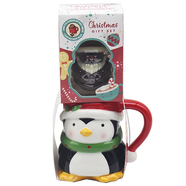 Xmas Chocolate Bomb & Mug Penguin