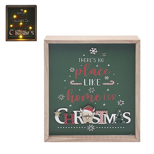 Xmas Highland Cow Frame