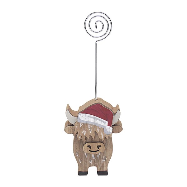 Xmas Highland Cow Card Holder Boy