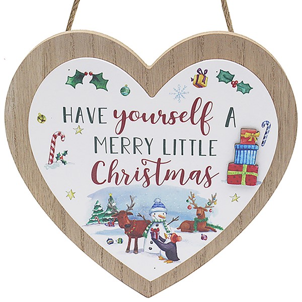 Winter Wonderland Heart Merry Plaque