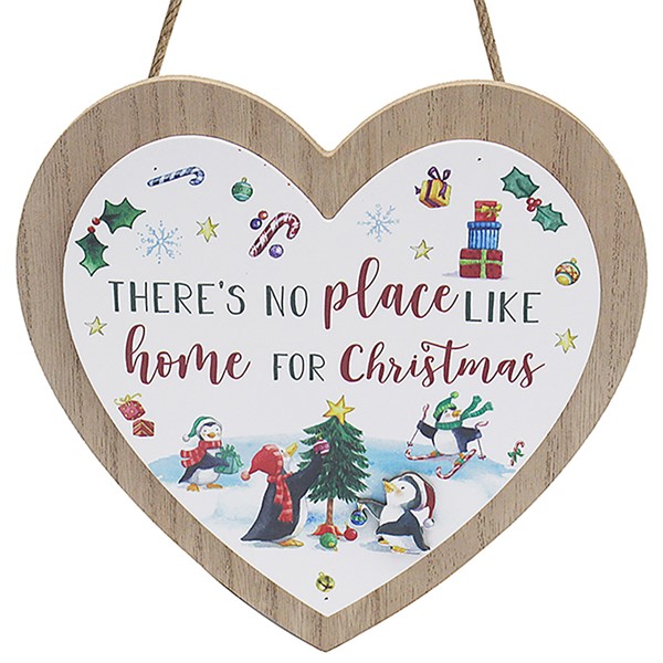 Winter Wonderland Heart Home Plaque