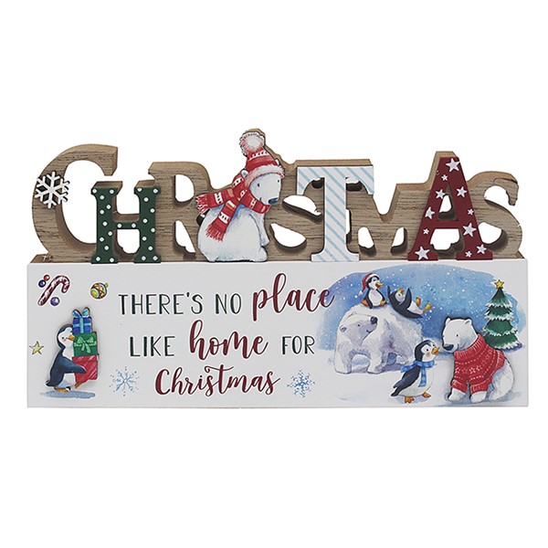 Winter Wonderland Standing Plaque Home