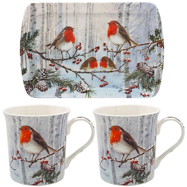 Macneil Robin 2 Mugs with Tray