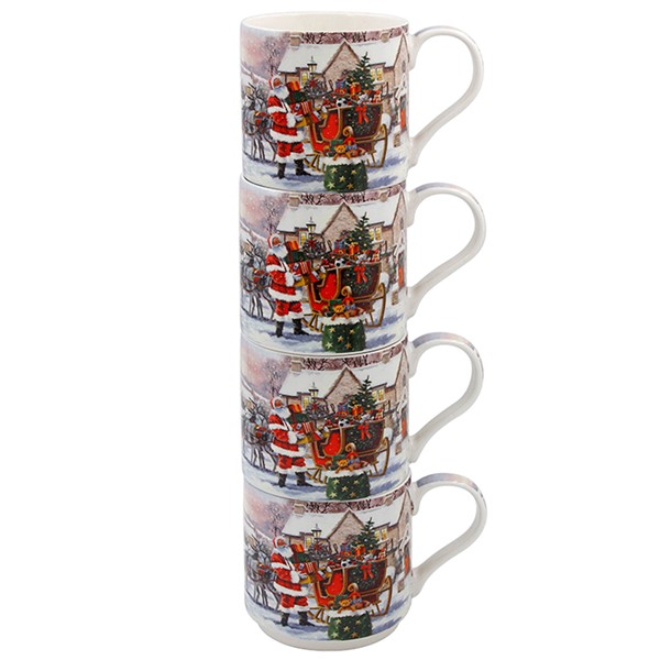 Macneil Santa Stacking Mug Set of 4