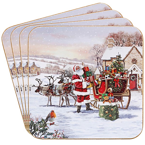 Macneil Santa Coasters Set of 4