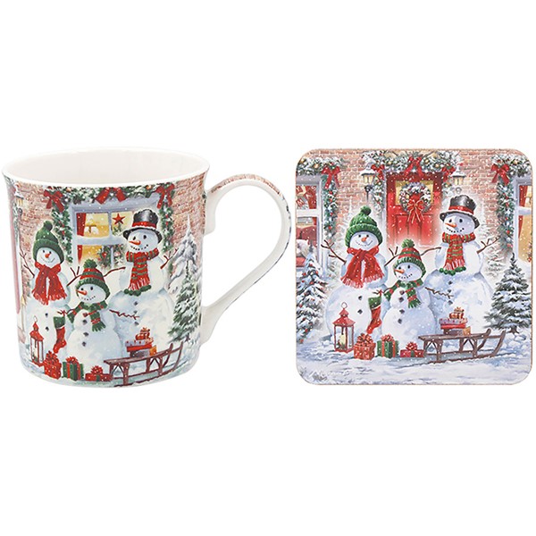 Macneil Snowmen Mug & Coaster