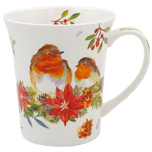 Jennifer Rose Winter Robin Ascot Mug