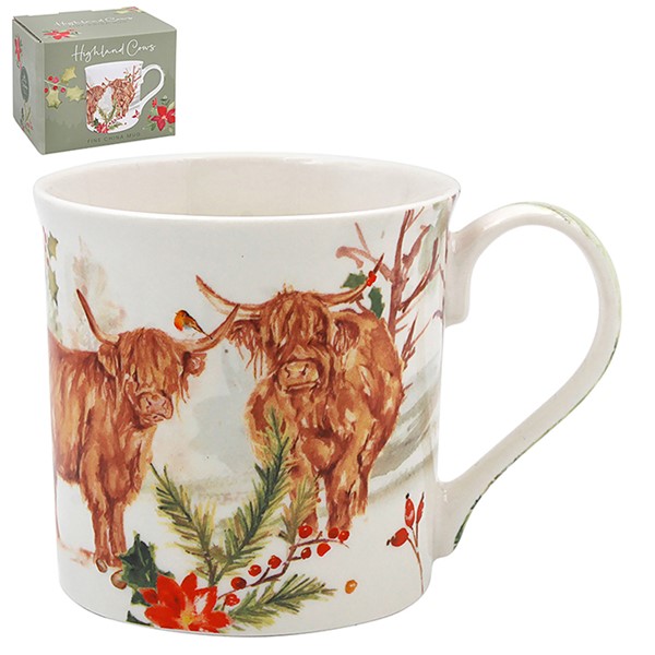 Jennifer Rose Highland Cow Box Mug