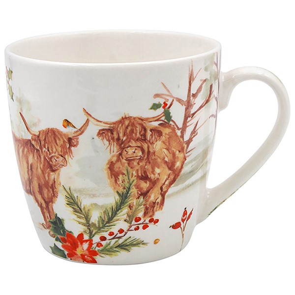 Jennifer Rose Highland Cow Breakfast Mug