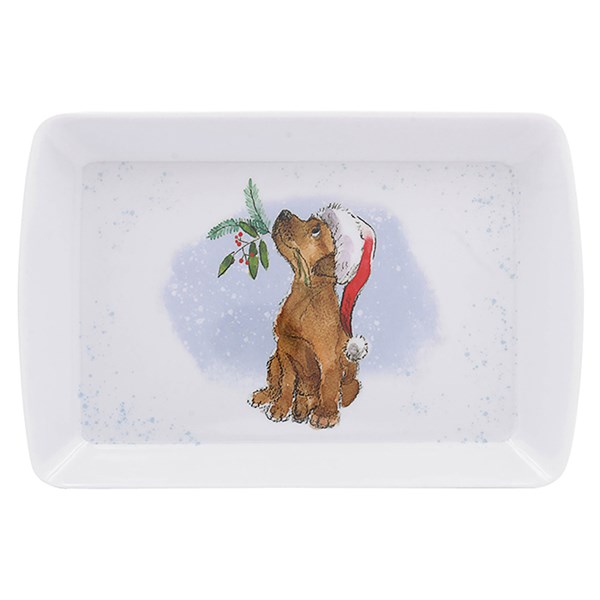 Paper Shed Xmas Small Tray Dog Berries