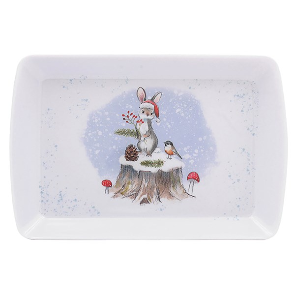 Paper Shed Xmas Small Tray Hare Birds