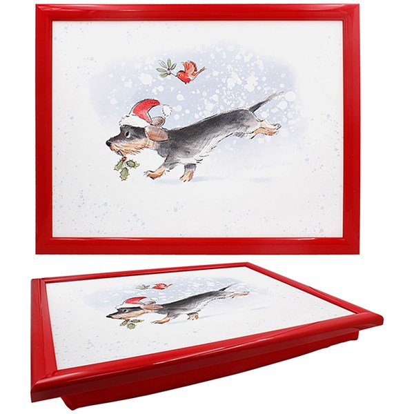 Paper Shed Xmas Laptray Dog Bird