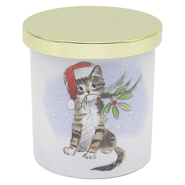 Paper Shed Xmas Candle Cat Berries