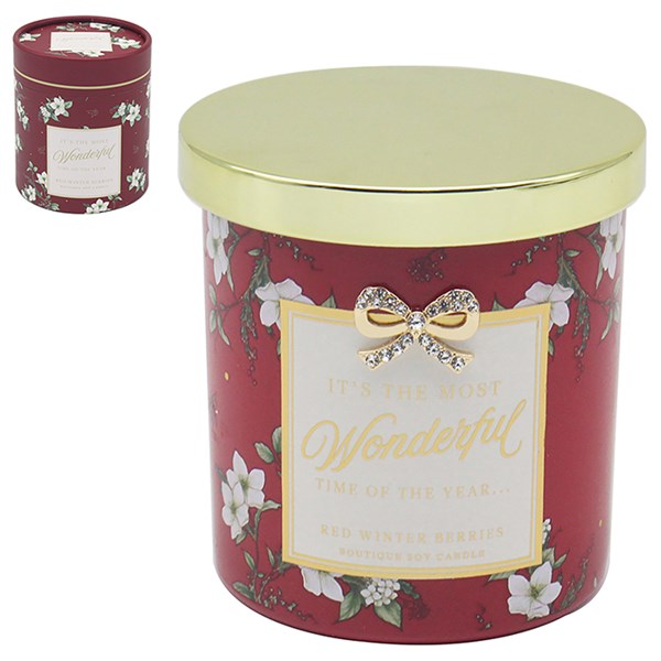 Xmas Madelaine Candle Red