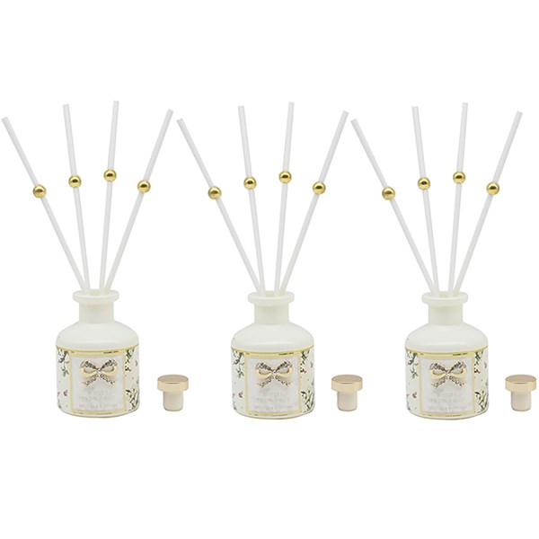 Xmas Madelaine Diffuser Set of 3 White