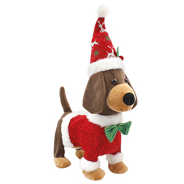 Xmas Plush Dancing Dachshund