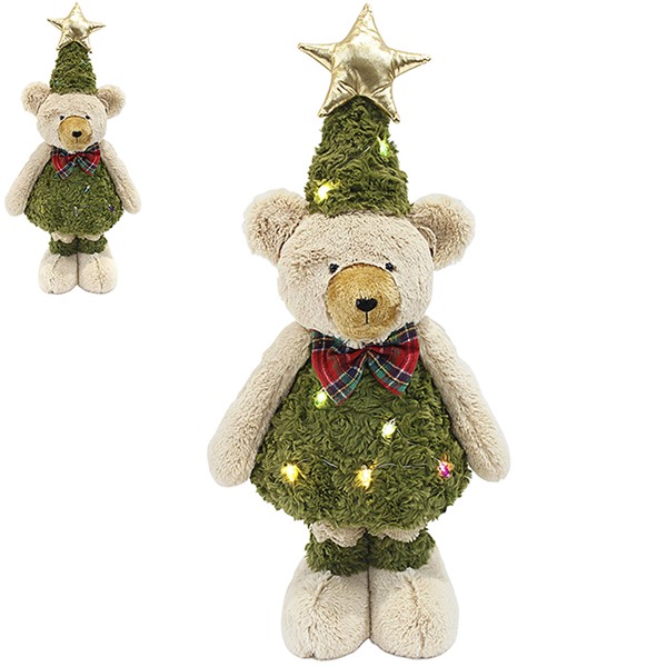 Xmas LED Teddy Standing Small