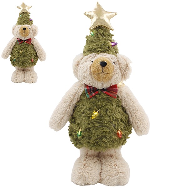 Xmas LED Teddy Standing Medium