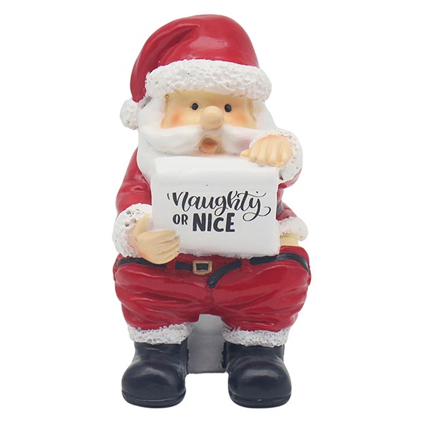 Naughty/Nice Santa On Loo