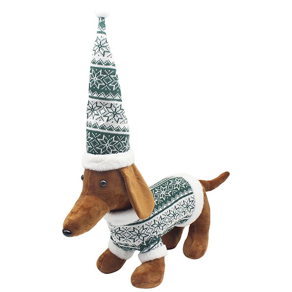 Xmas Jumper Dachund Green Small
