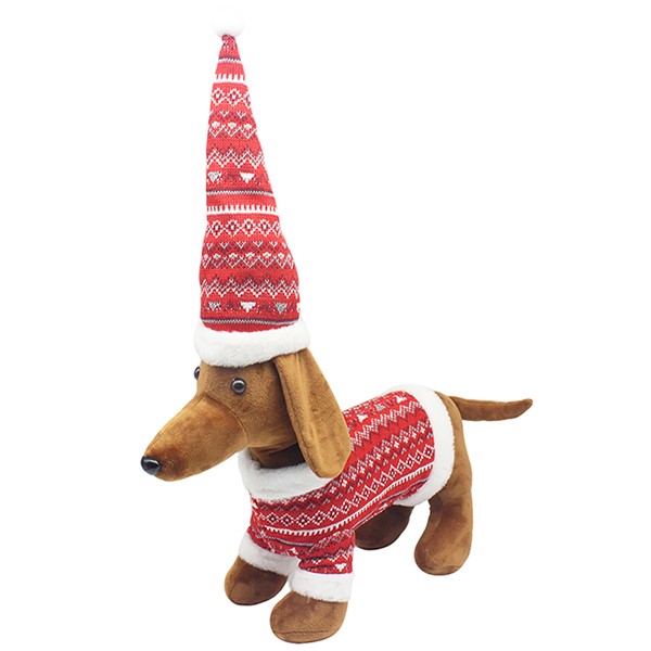 Xmas Jumper Dachund Red Small
