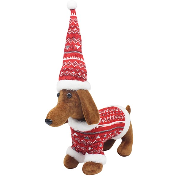 Xmas Jumper Dachund Red Medium