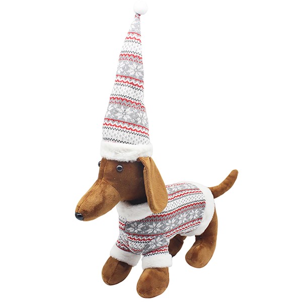 Xmas Jumper Dachund Green Small