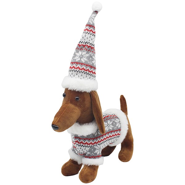 Xmas Jumper Dachund Green Medium