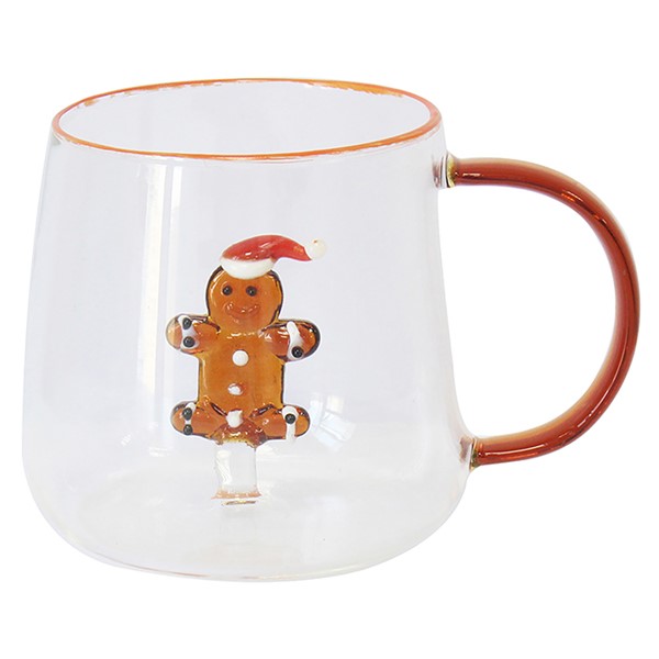 Xmas Glass Cup Gingerbread