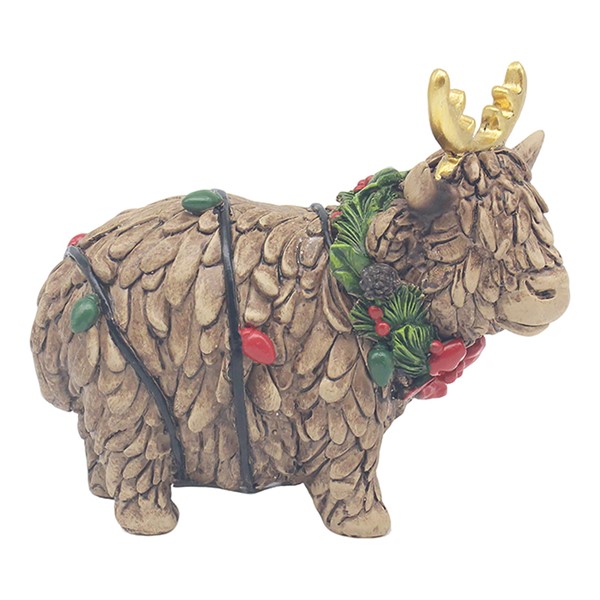 Xmas Highland Cow Standing Medium