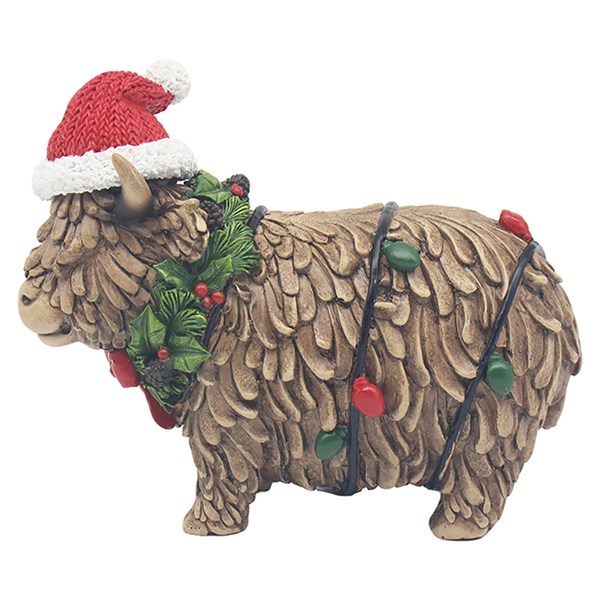 Xmas Highland Cow Standing Large