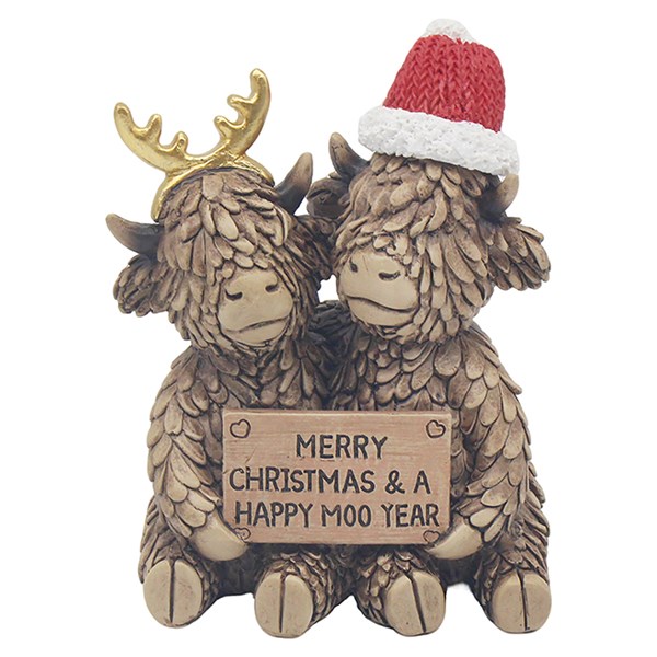 Xmas Highland Cow Merry Xmas