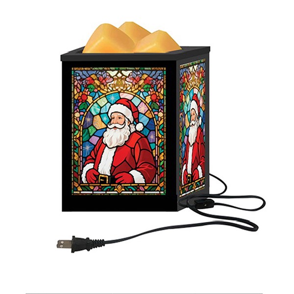 Stained Glass Aroma Lamp Santa
