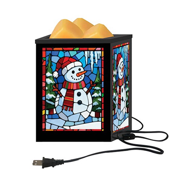 Stained Glass Aroma Lamp Snowman