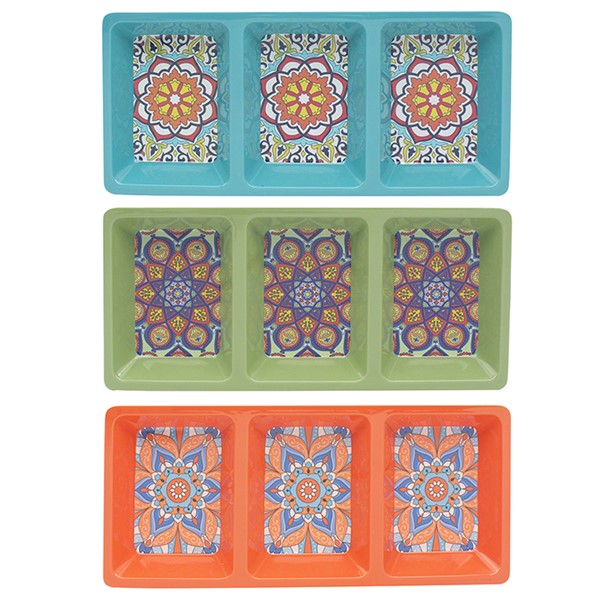 Tuscany Mandala 3 Divide Snack Dish