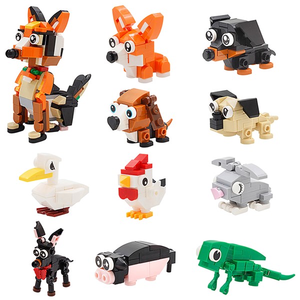 Mini Bricks Pets Assorted Box 10